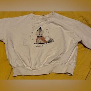 Quincy Mae Cream Magic Cat Sweatshirt